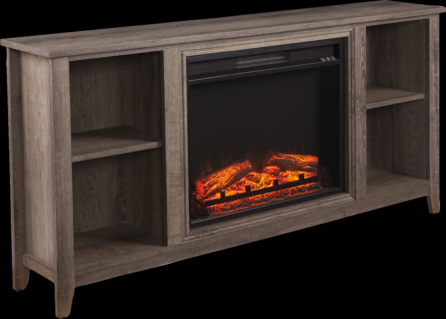 Mapleloft Gray 56 in. Console with Electric Fireplace - Thumbnail - Image 1