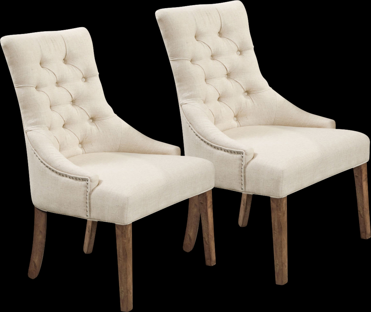 Mapleton Linen Dining Chair, Set of 2 - Thumbnail - Image 1