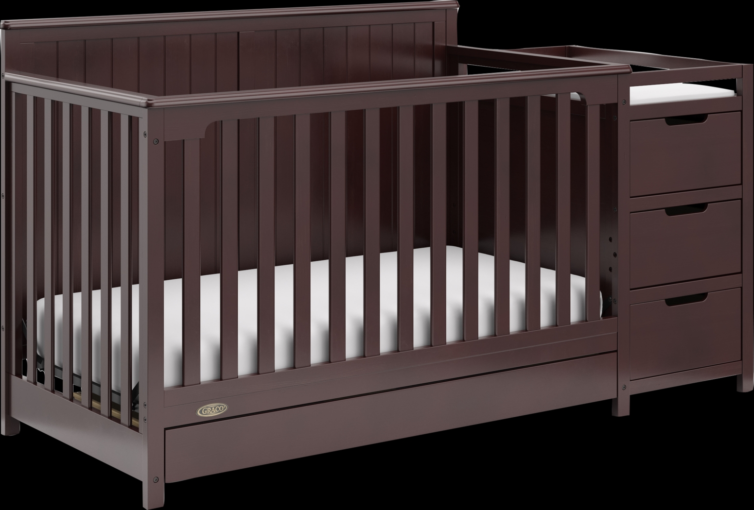 Kids Maralah II Brown Convertible Crib & Changing Table - Thumbnail - Image 4