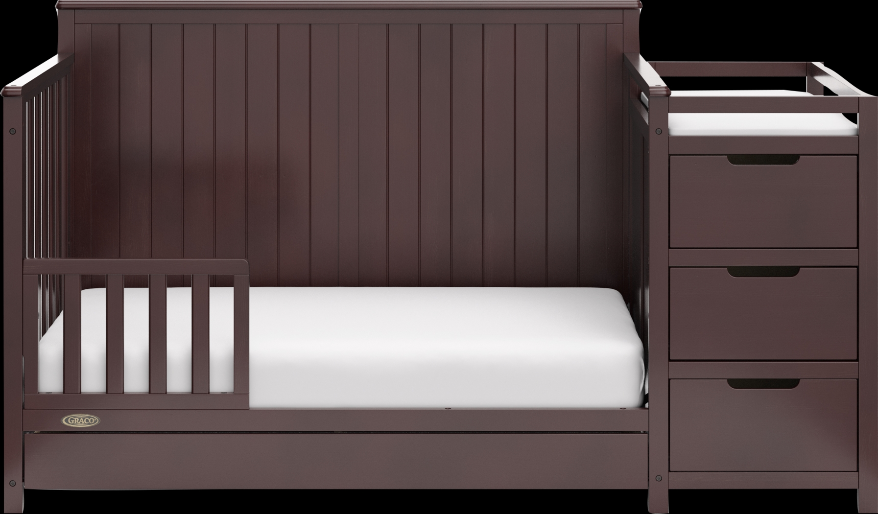 Kids Maralah II Brown Convertible Crib & Changing Table - Thumbnail - Image 7