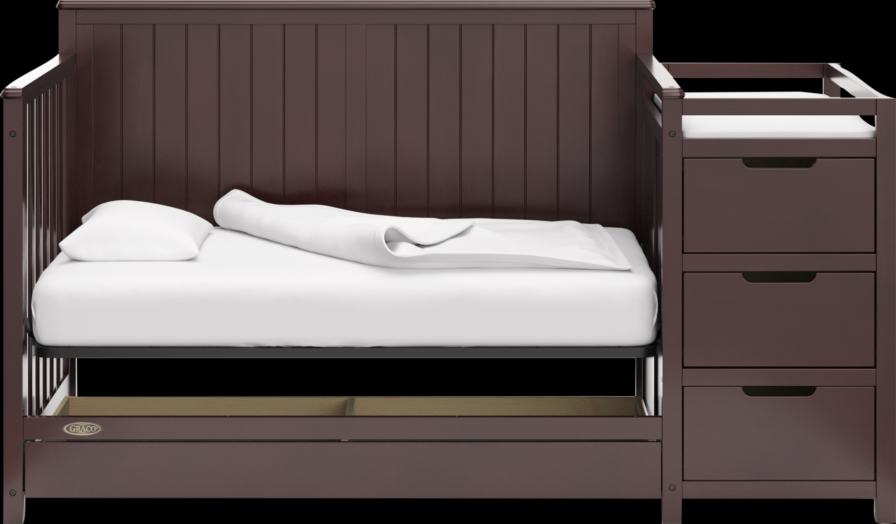 Kids Maralah II Brown Convertible Crib & Changing Table - Thumbnail - Image 8