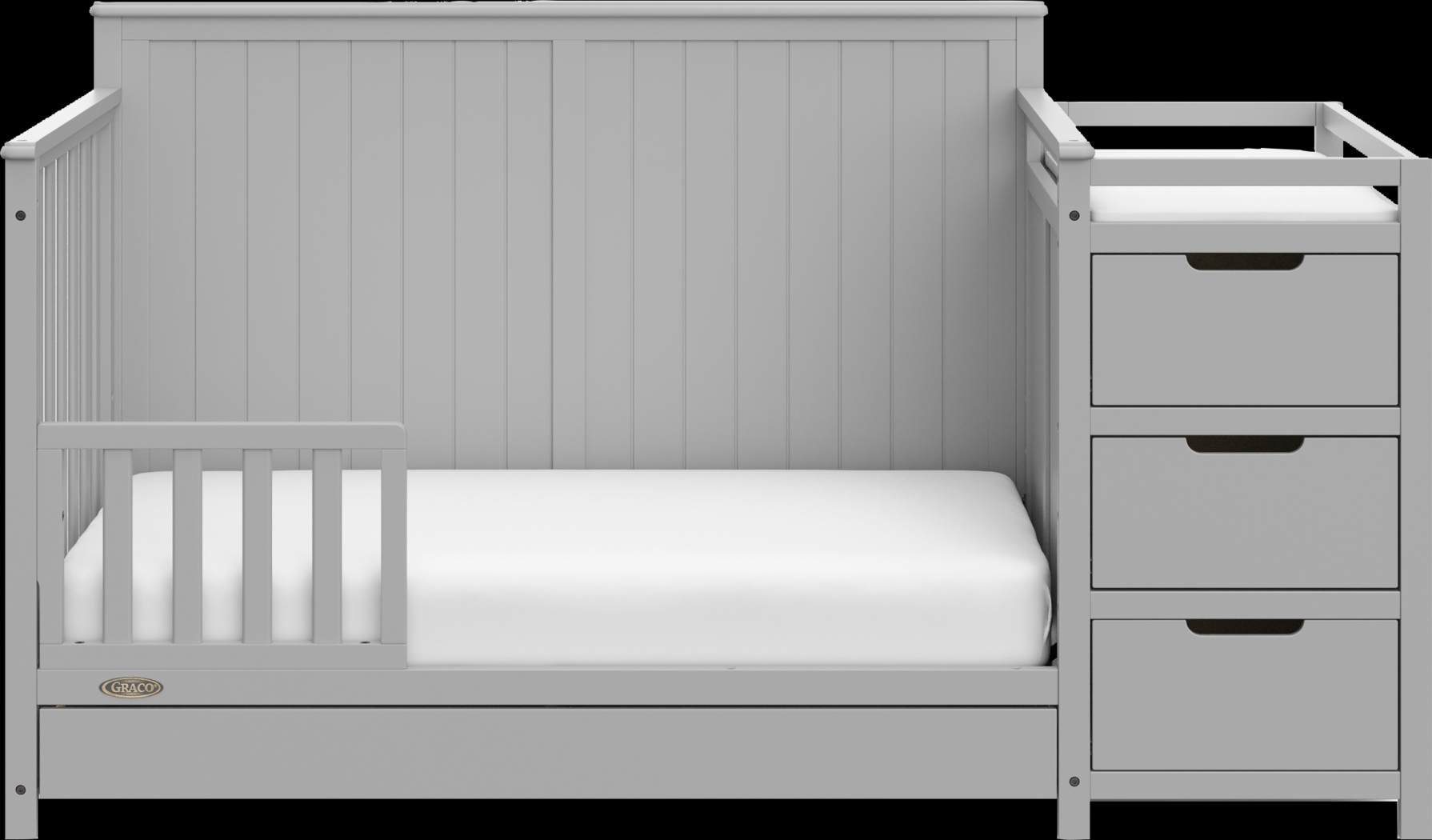 Kids Maralah II Gray Convertible Crib & Changing Table - Thumbnail - Image 7