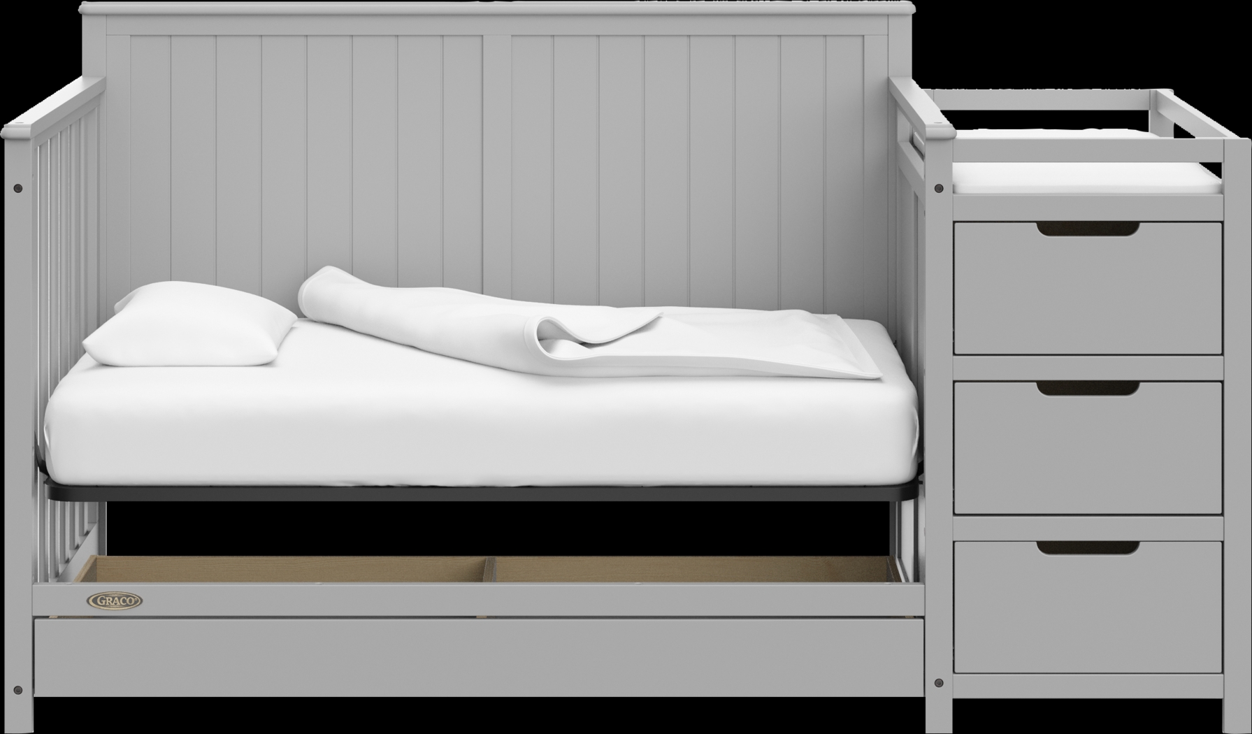 Kids Maralah II Gray Convertible Crib & Changing Table - Thumbnail - Image 9