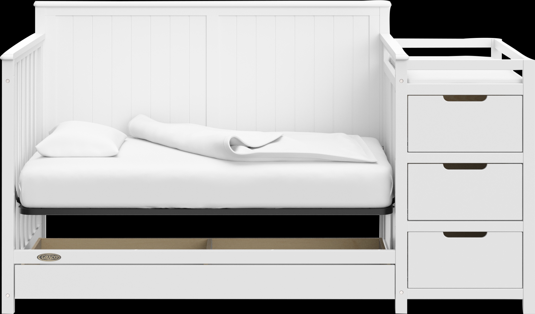 Kids Maralah II White Convertible & Changing Table - Thumbnail - Image 8