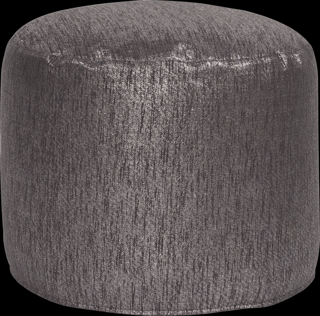 Marbee Dark Gray Pouf - Thumbnail - Image 1