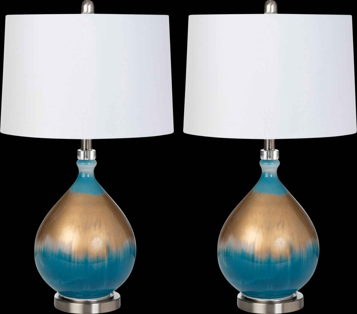 Marbella Creek Blue Table Lamps, Set of 2 - Thumbnail - Image 1