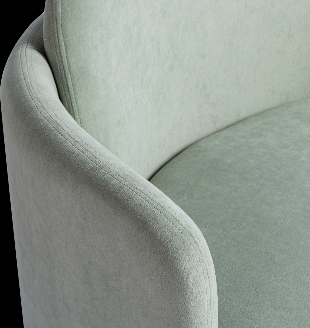 Marbleain Mint Green Swivel Accent Chair - Thumbnail - Image 2