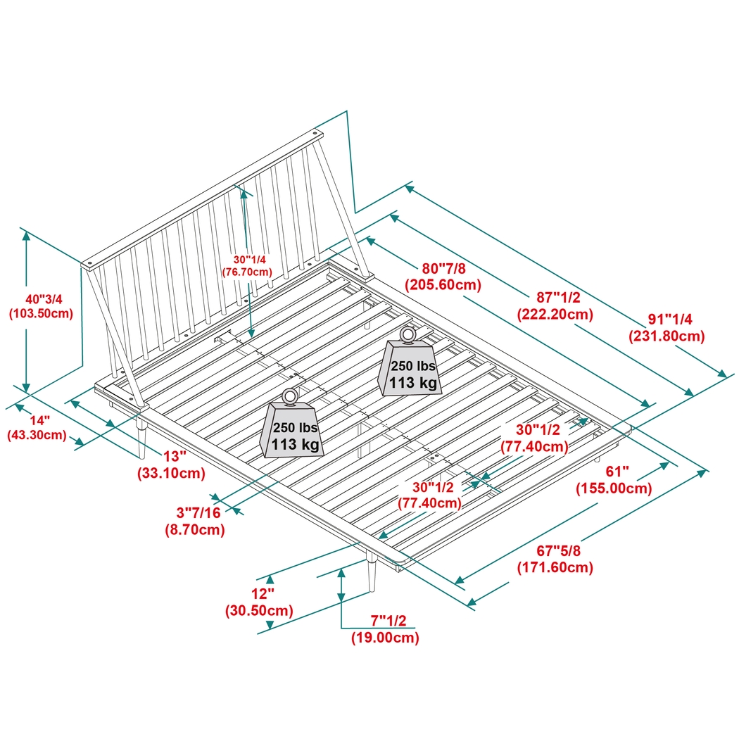 Marblewood Black Queen Bed - Thumbnail - Image 6