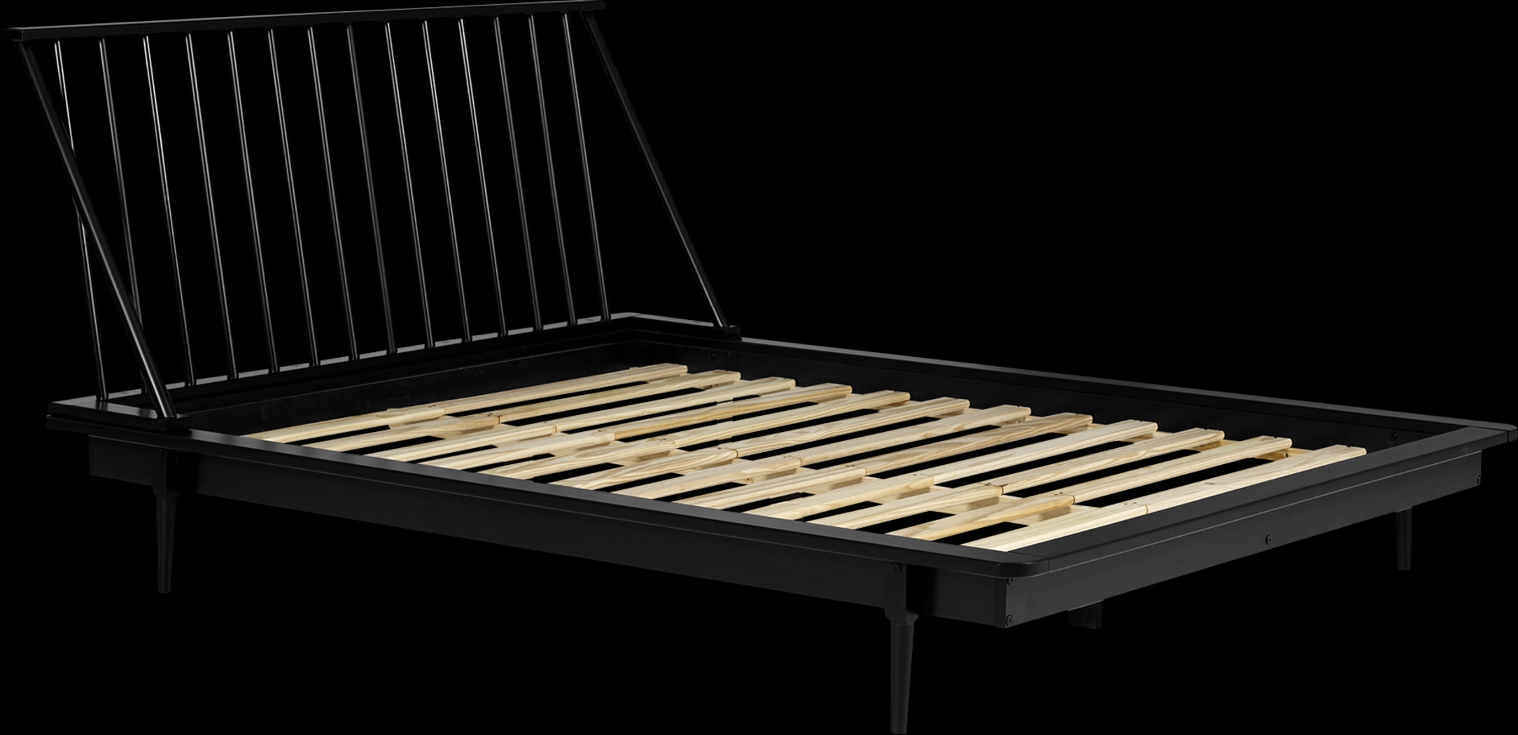 Marblewood Black Queen Bed - Thumbnail - Image 1