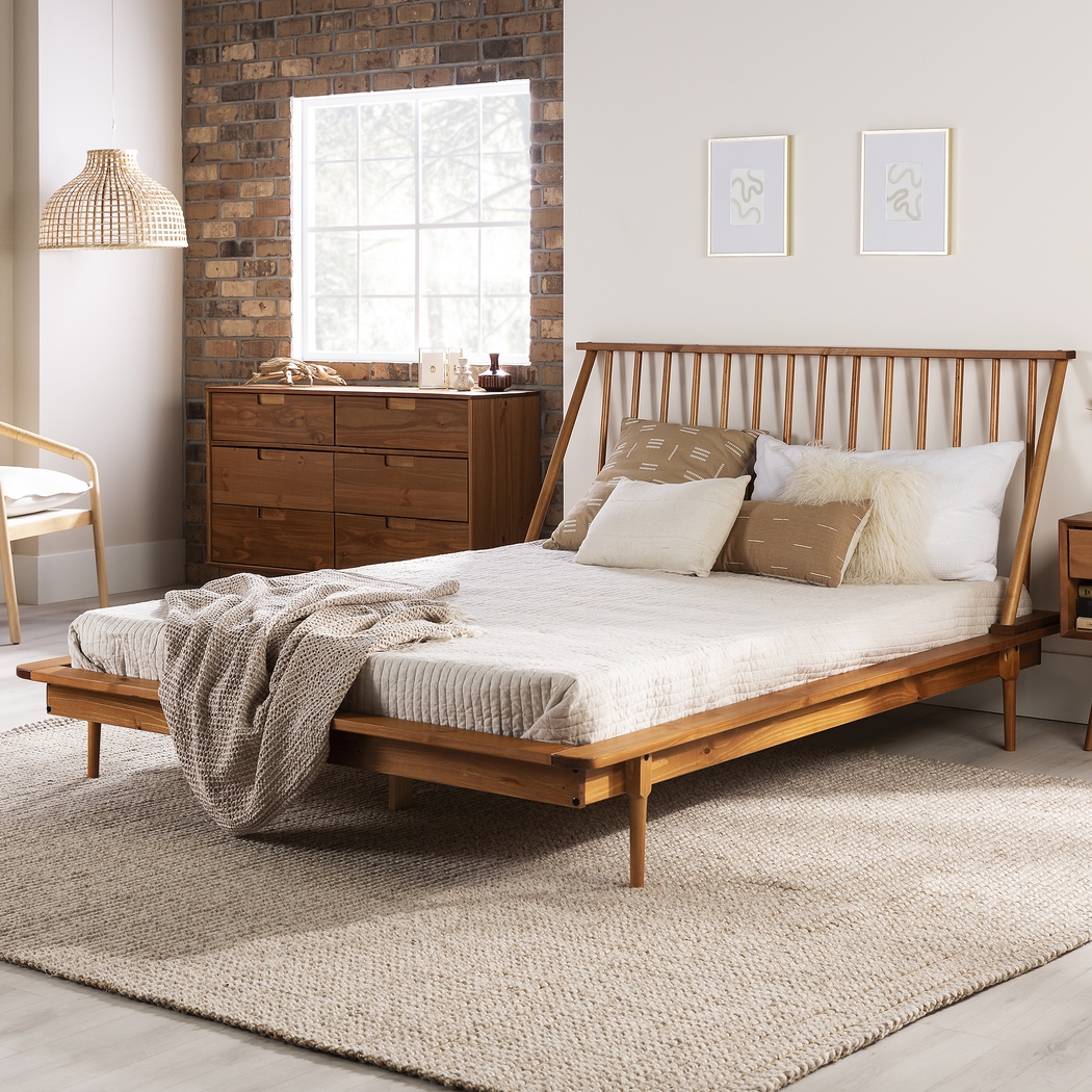 Marblewood Caramel Queen Bed - Thumbnail - Image 2