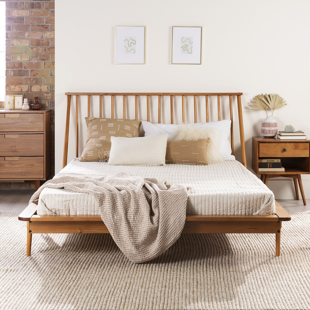 Marblewood Caramel Queen Bed - Thumbnail - Image 3