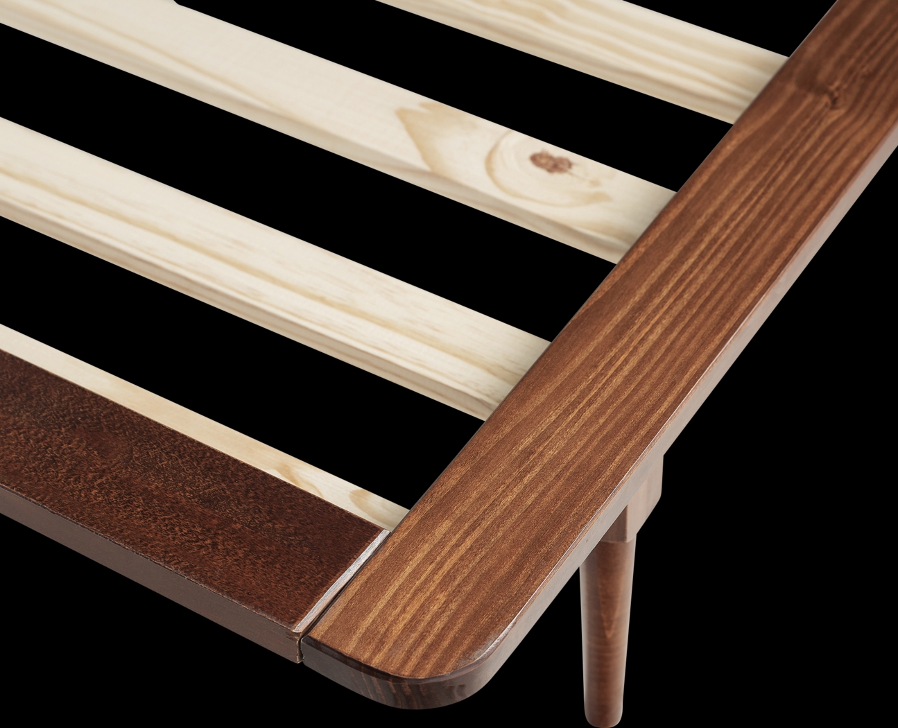 Marblewood Walnut Queen Bed - Thumbnail - Image 4