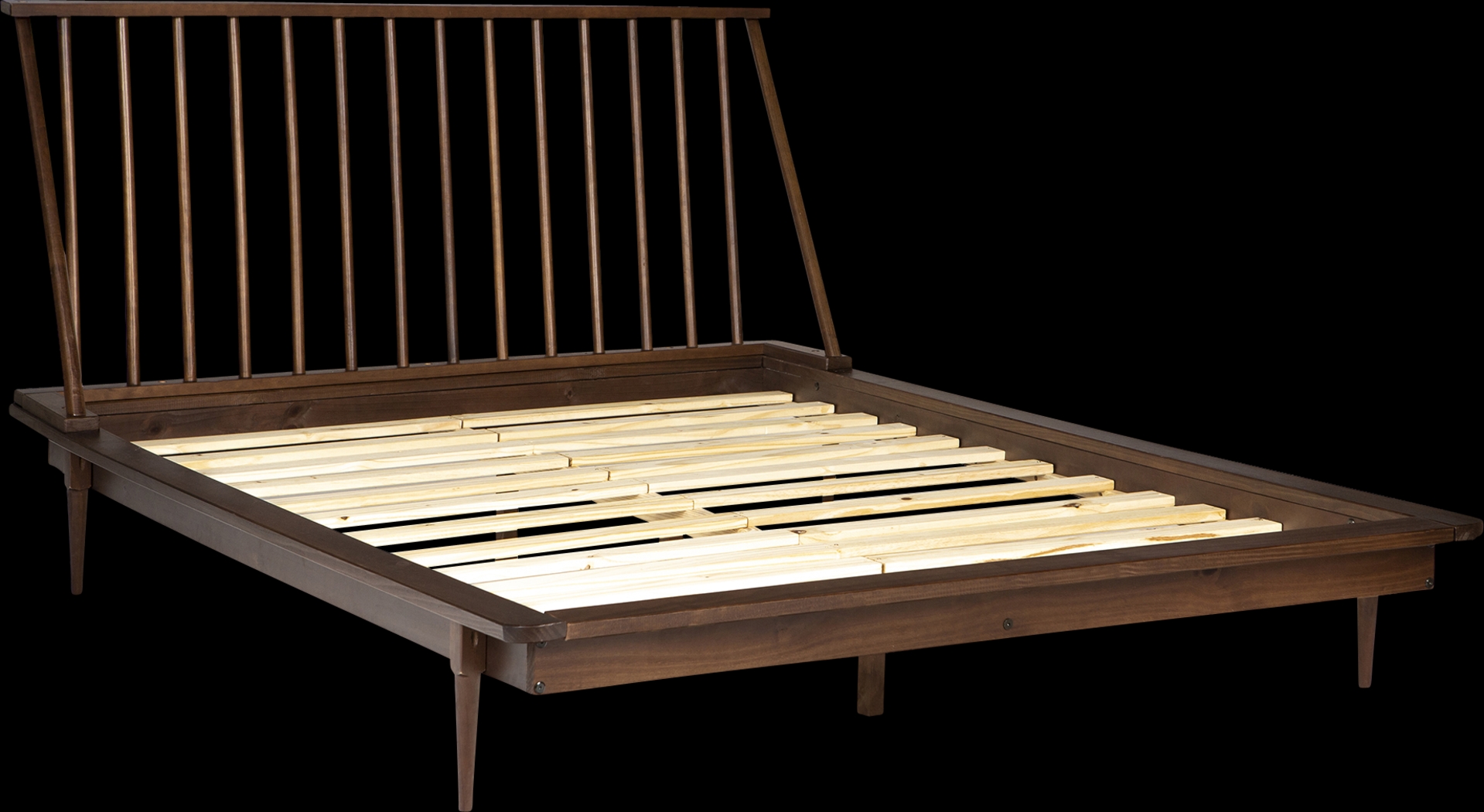 Marblewood Walnut Queen Bed - Thumbnail - Image 1