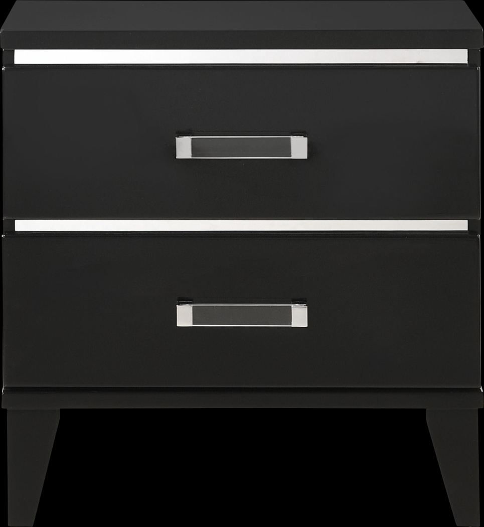 Marcaibo Black Nightstand - Thumbnail - Image 2