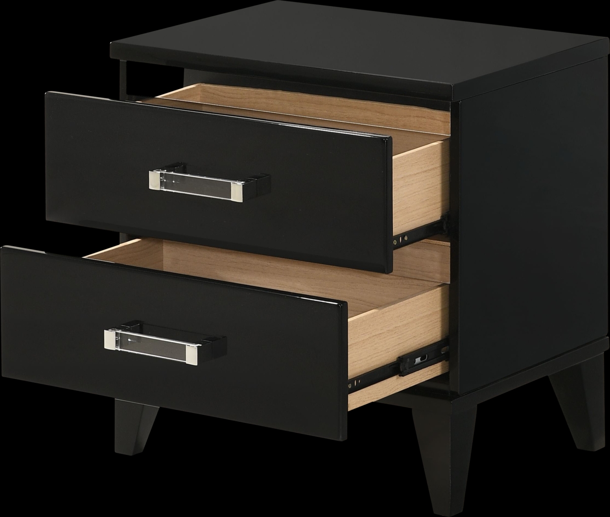 Marcaibo Black Nightstand - Thumbnail - Image 4