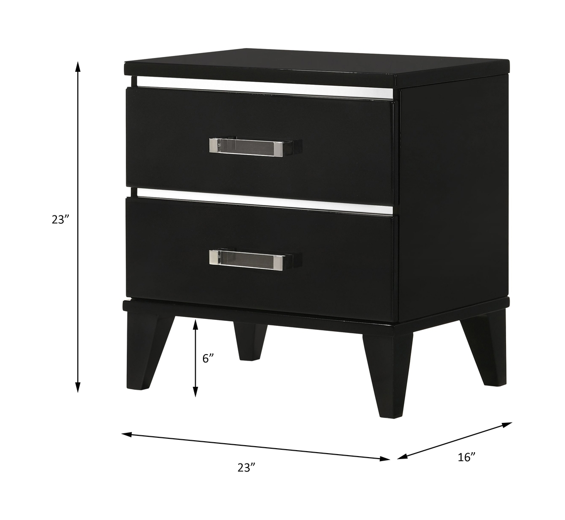 Marcaibo Black Nightstand - Thumbnail - Image 7
