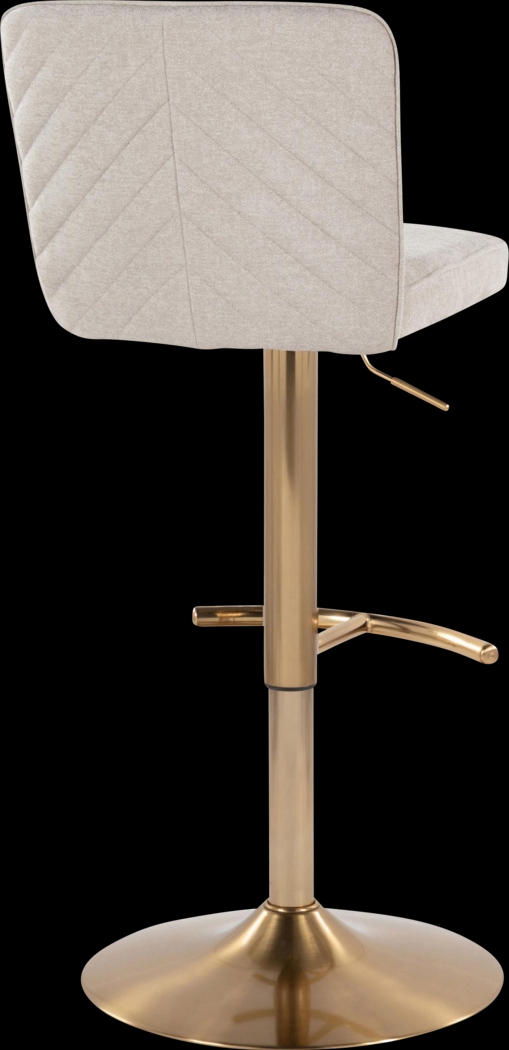 Marcei Beige Adjustable Swivel Barstool, Set of 2 - Thumbnail - Image 6