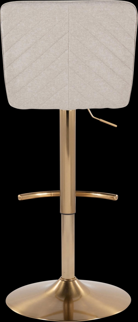 Marcei Beige Adjustable Swivel Barstool, Set of 2 - Thumbnail - Image 7