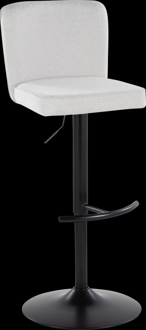 Marcei I White Adjustable Swivel Barstool, Set of 2 - Thumbnail - Image 6