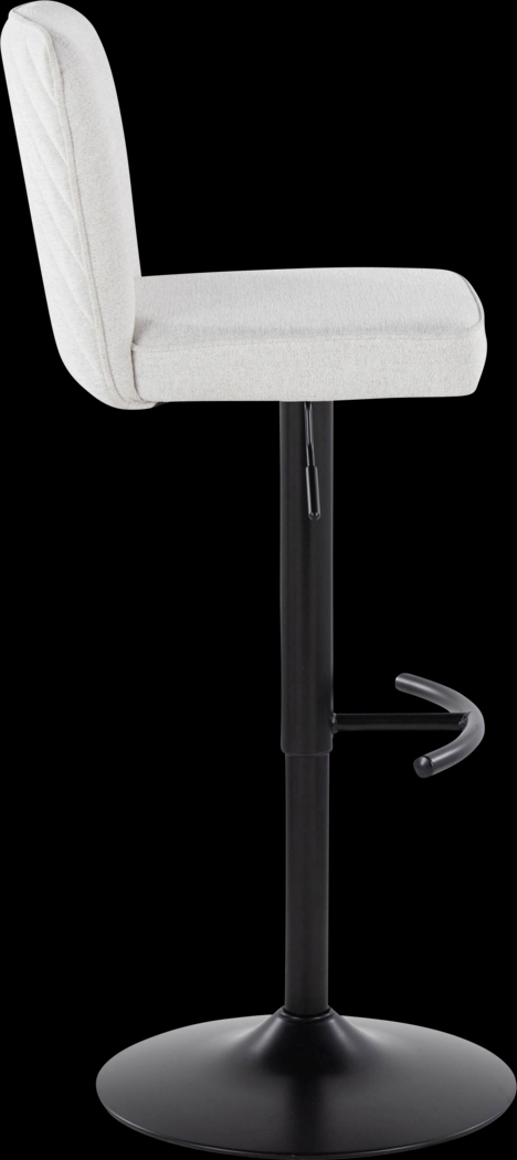 Marcei I White Adjustable Swivel Barstool, Set of 2 - Thumbnail - Image 7