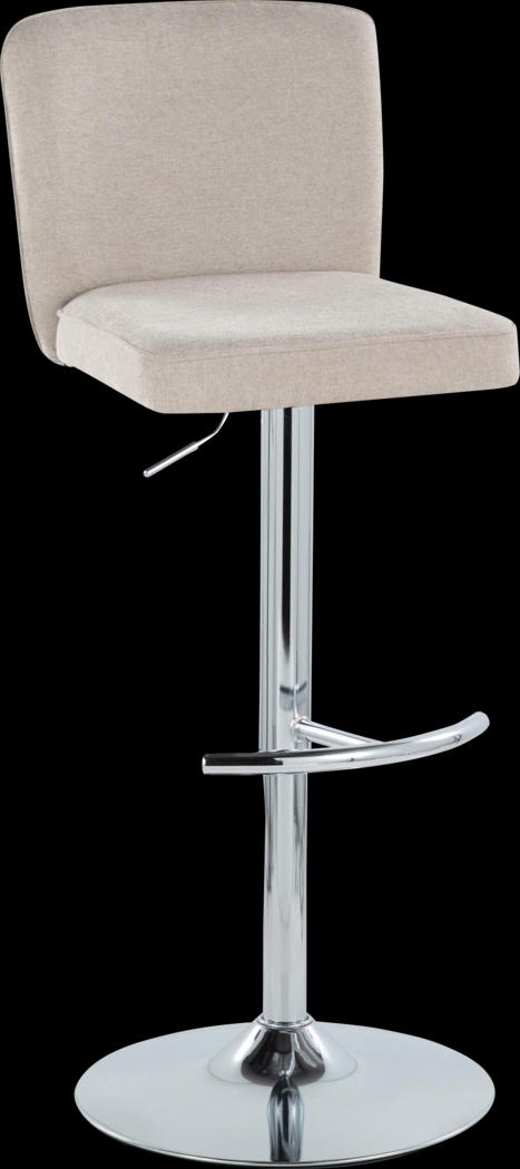 Marcei II Beige Adjustable Swivel Barstool, Set of 2 - Thumbnail - Image 4