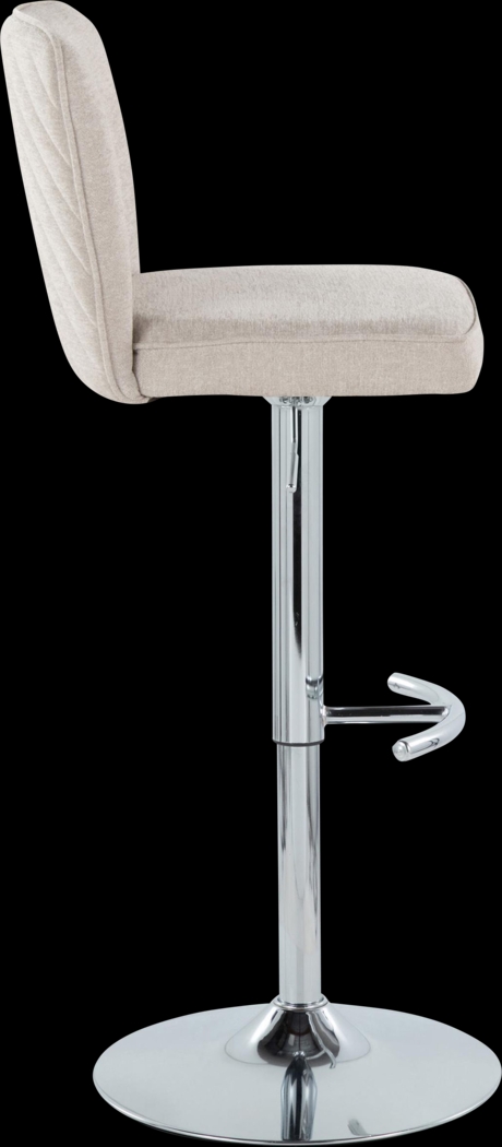 Marcei II Beige Adjustable Swivel Barstool, Set of 2 - Thumbnail - Image 5