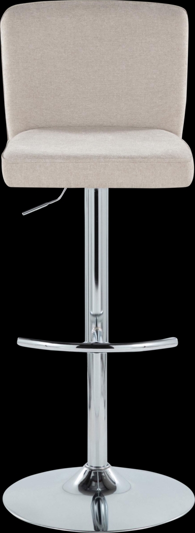 Marcei II Beige Adjustable Swivel Barstool, Set of 2 - Thumbnail - Image 8
