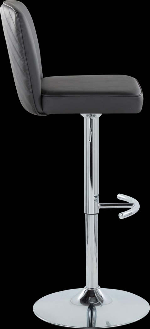 Marcei II Black Adjustable Swivel Barstool, Set of 2 - Thumbnail - Image 5