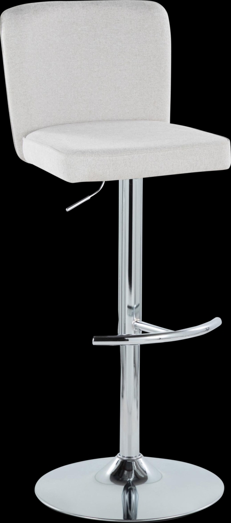 Marcei II White Adjustable Swivel Barstool, Set of 2 - Thumbnail - Image 4