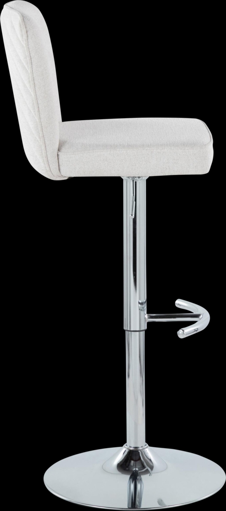 Marcei II White Adjustable Swivel Barstool, Set of 2 - Thumbnail - Image 5