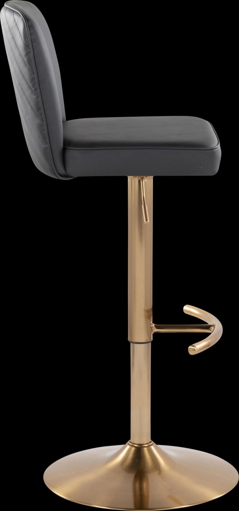 Marcei III Black Adjustable Swivel Barstool, Set of 2 - Thumbnail - Image 5