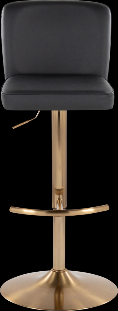 Marcei III Black Adjustable Swivel Barstool, Set of 2 - Thumbnail - Image 8