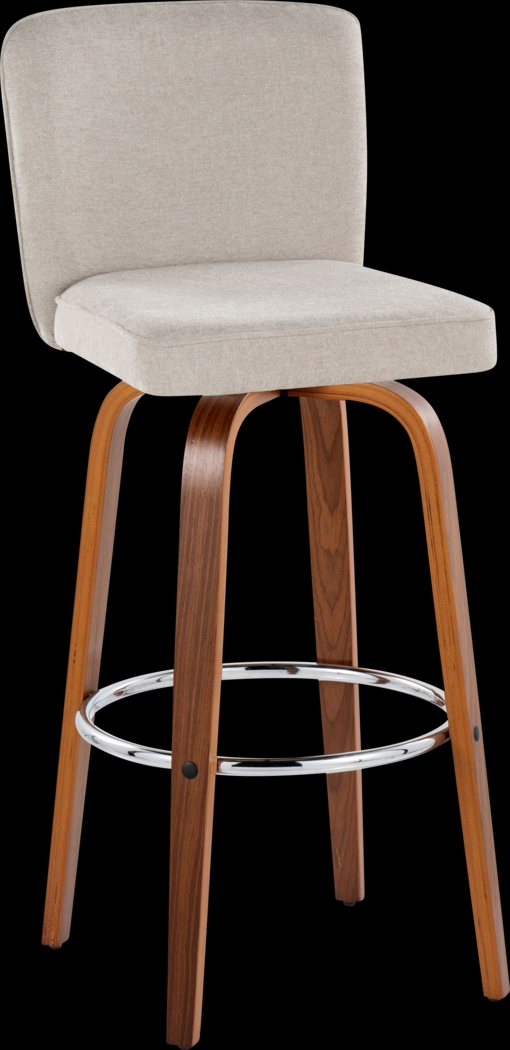 Marcei IV Beige Swivel Barstool, Set of 2 - Thumbnail - Image 6