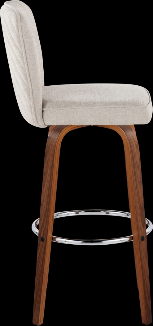 Marcei IV Beige Swivel Barstool, Set of 2 - Thumbnail - Image 7
