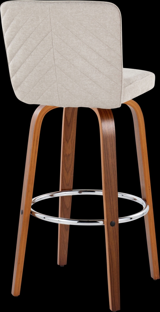 Marcei IV Beige Swivel Barstool, Set of 2 - Thumbnail - Image 8