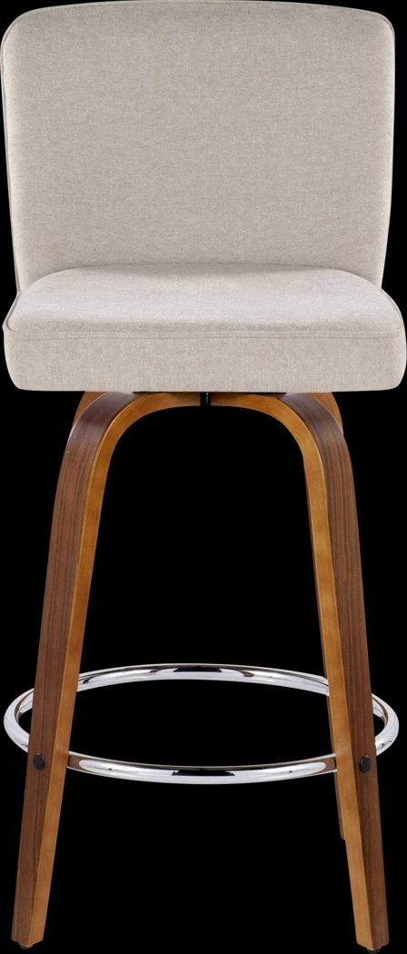 Marcei IV Beige Swivel Counter Height Stool, Set of 2 - Thumbnail - Image 8