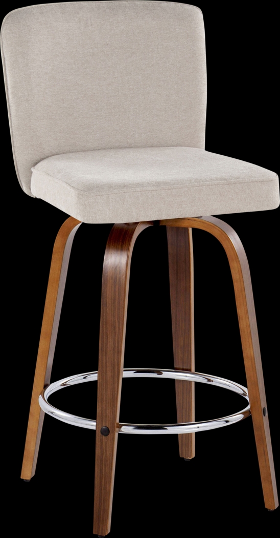 Marcei IV Beige Swivel Counter Height Stool, Set of 2 - Thumbnail - Image 9