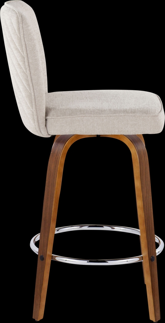 Marcei IV Beige Swivel Counter Height Stool, Set of 2 - Thumbnail - Image 10