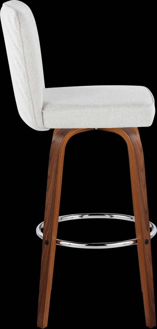 Marcei IV White Swivel Barstool, Set of 2 - Thumbnail - Image 7