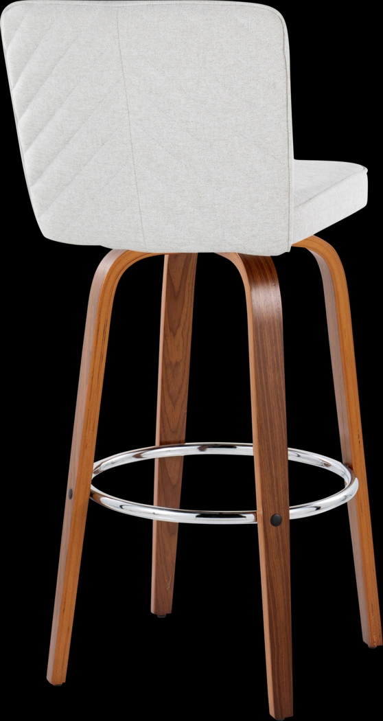 Marcei IV White Swivel Barstool, Set of 2 - Thumbnail - Image 8