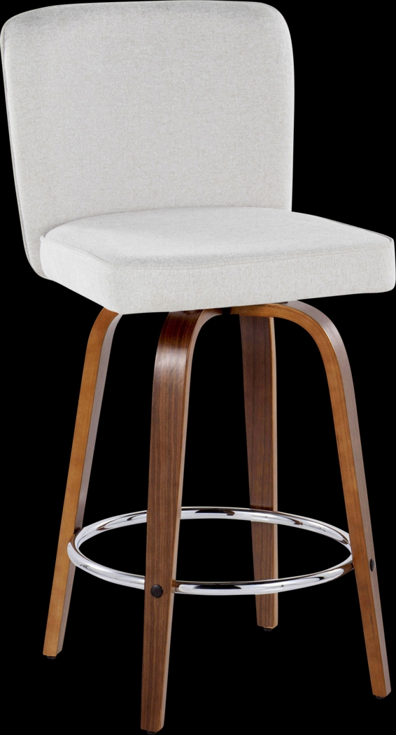 Marcei IV White Swivel Counter Height Stool, Set of 2 - Thumbnail - Image 6