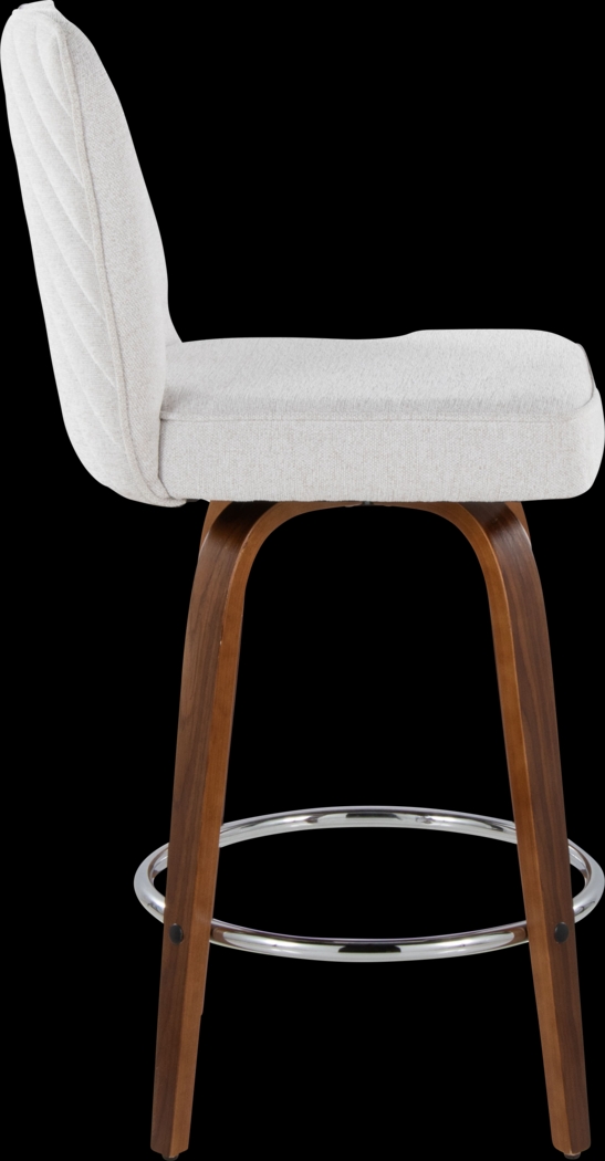 Marcei IV White Swivel Counter Height Stool, Set of 2 - Thumbnail - Image 7