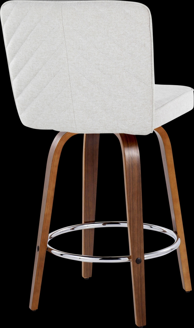 Marcei IV White Swivel Counter Height Stool, Set of 2 - Thumbnail - Image 8