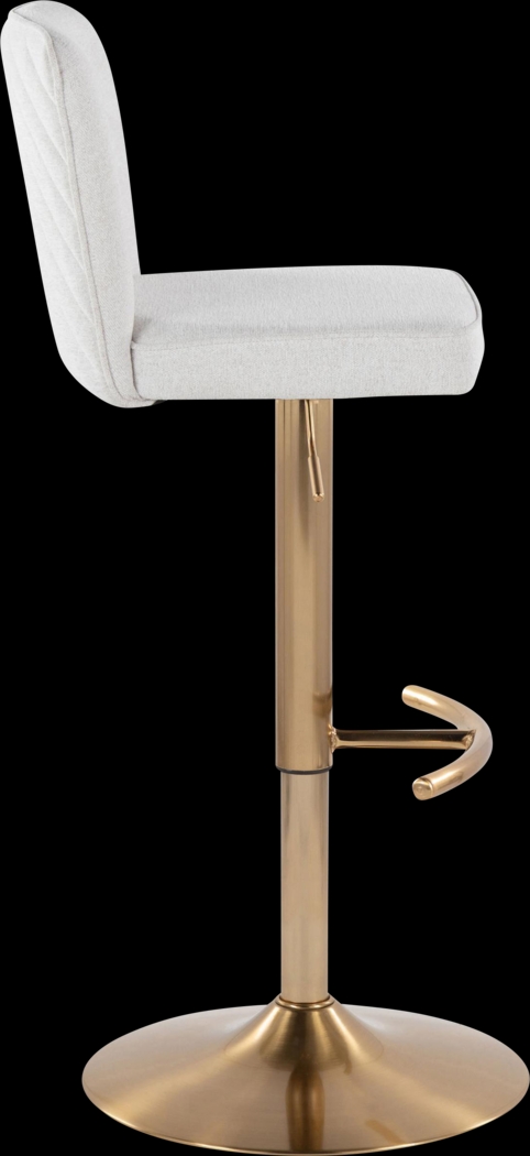 Marcei White Adjustable Swivel Barstool, Set of 2 - Thumbnail - Image 5