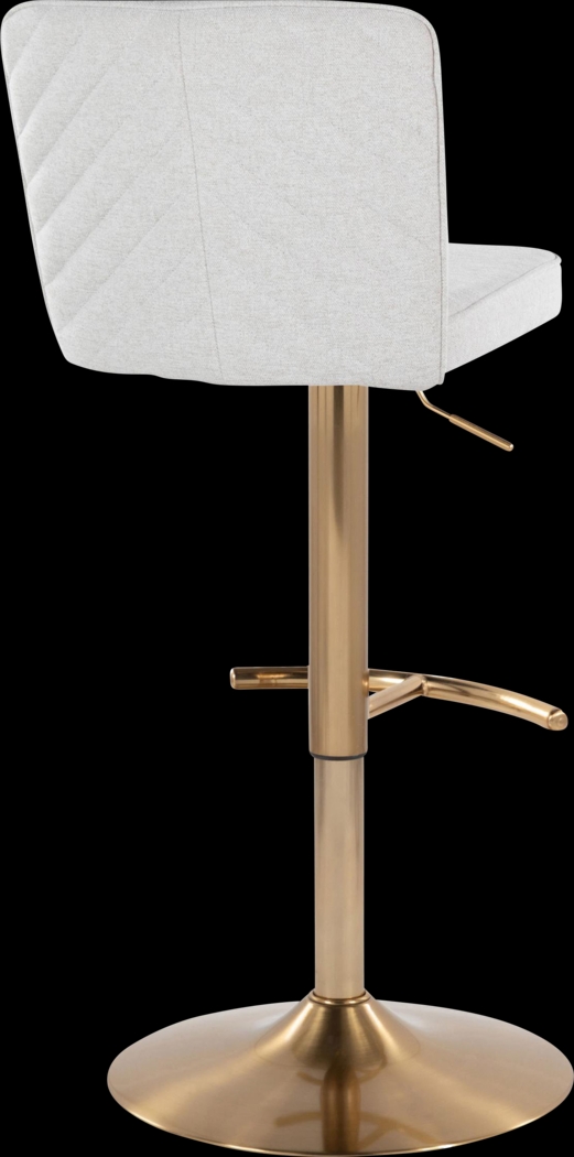 Marcei White Adjustable Swivel Barstool, Set of 2 - Thumbnail - Image 6