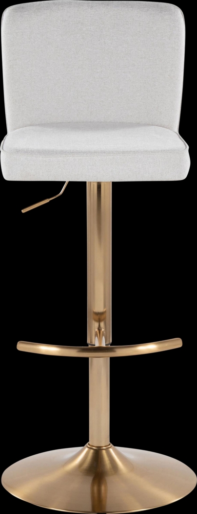 Marcei White Adjustable Swivel Barstool, Set of 2 - Thumbnail - Image 8