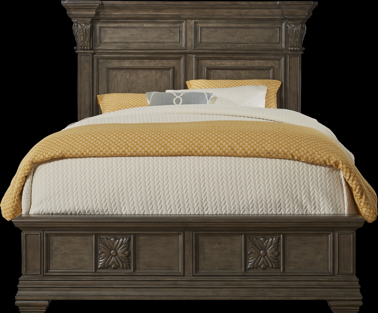 Marcelle Brown 5 Pc Queen Panel Bedroom - Thumbnail - Image 2