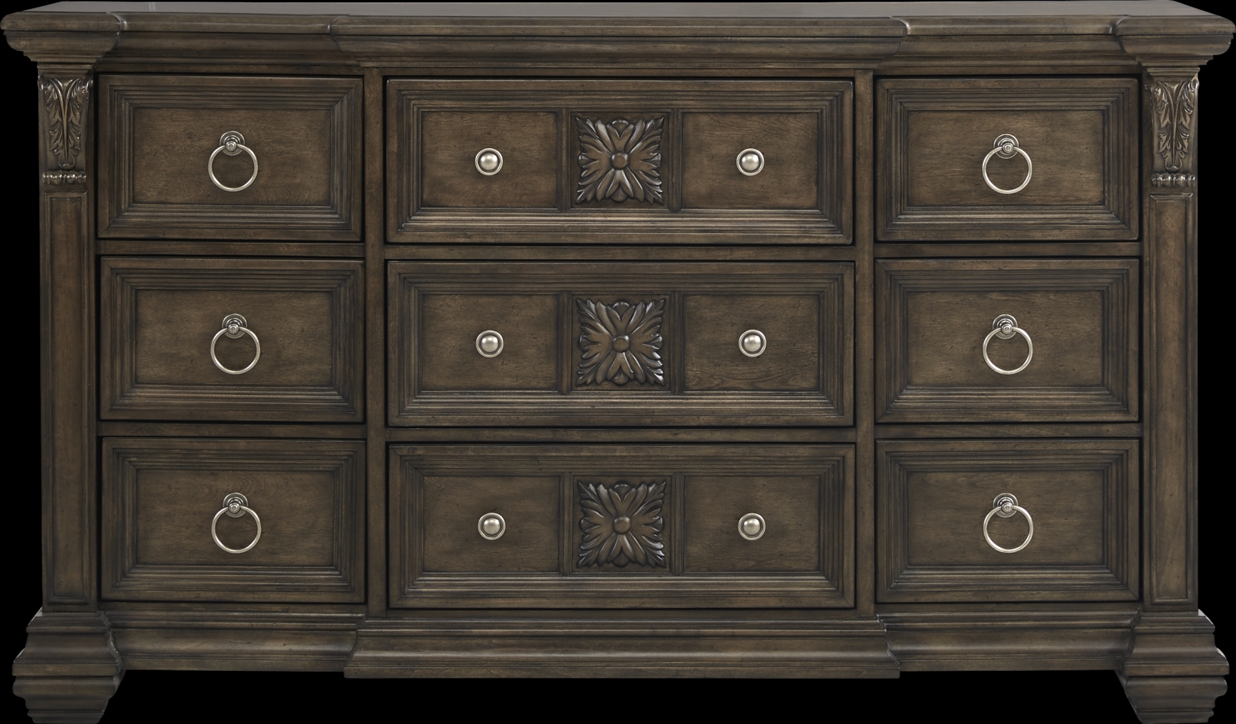 Marcelle Brown 7 Pc King Panel Bedroom - Thumbnail - Image 4