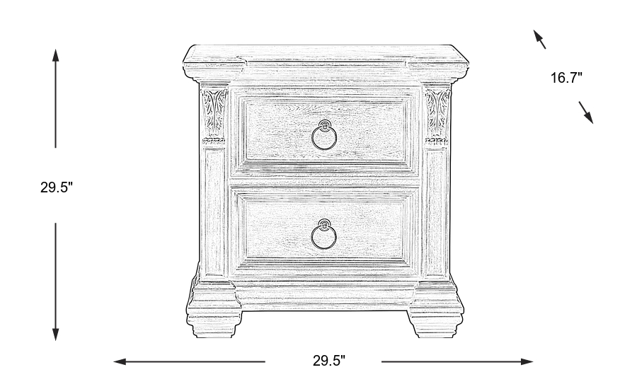 Dimension Image. Please refer to the Dimension Tab on this page for dimension details.
