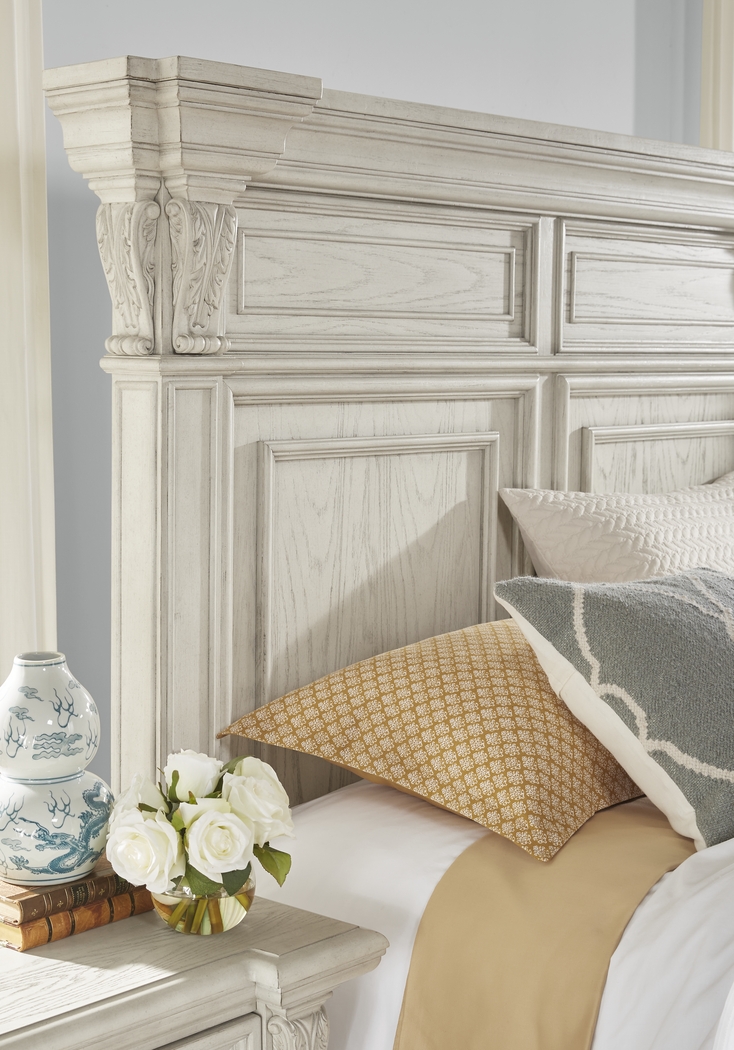 Marcelle White 5 Pc Queen Panel Bedroom - Thumbnail - Image 3